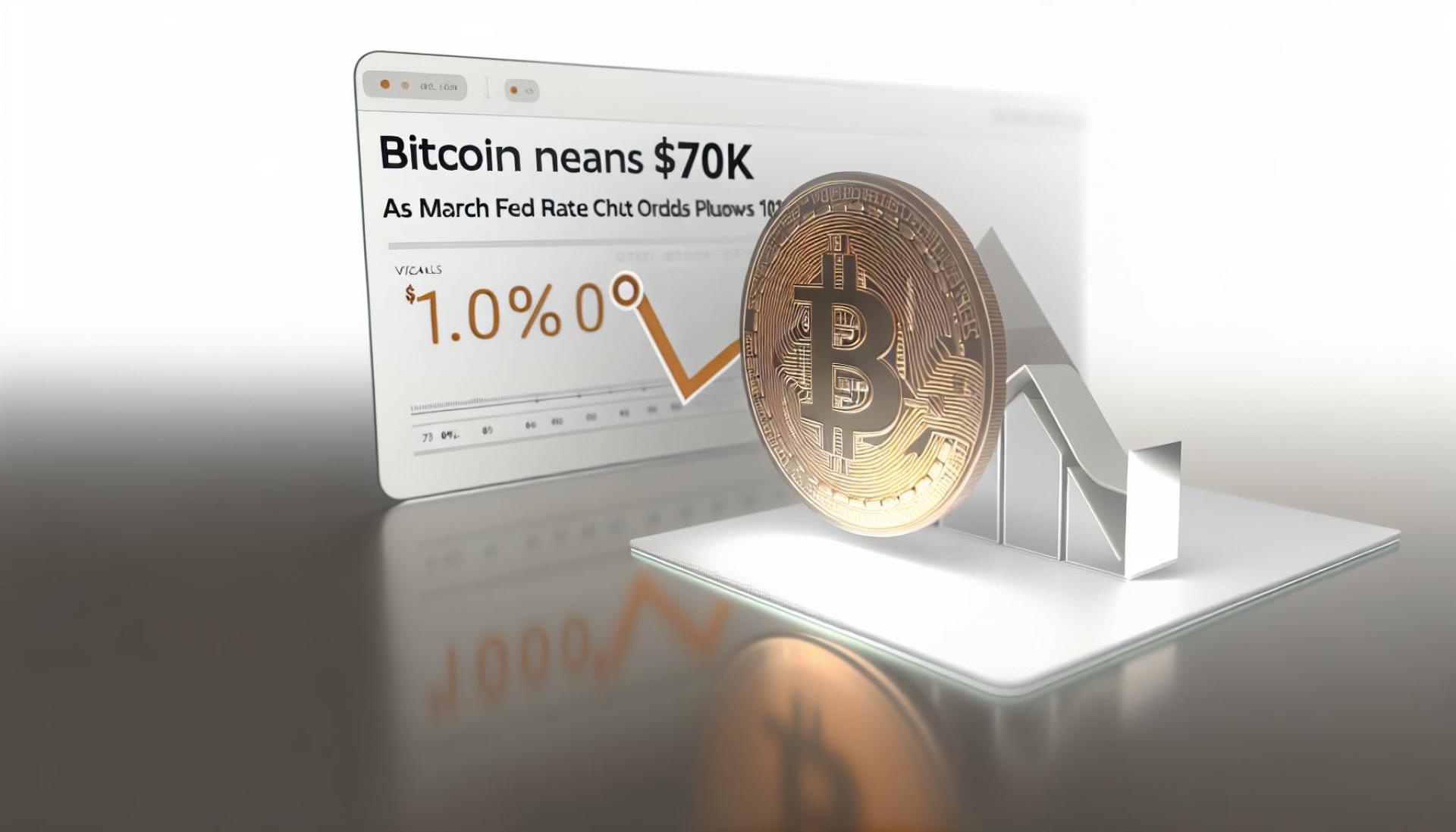 Bitcoin Nears $70K as March Fed Rate Cut Odds Plummet Below 1%