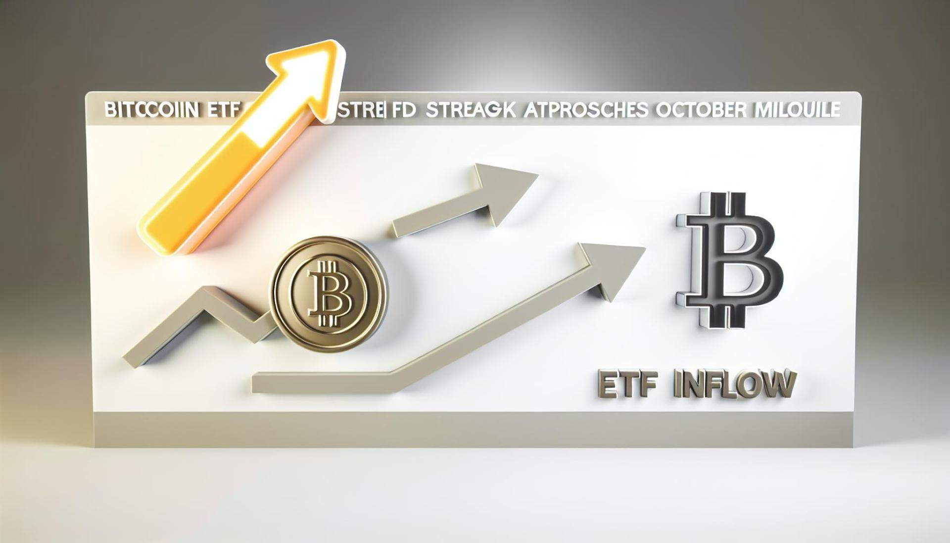 Bitcoin ETF Inflow Streak Approaches October Milestone, Yet Totals Remain Behind